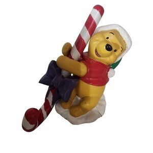 Hallmark Disney Winnie Pooh Christmas Candy Cane Holiday Decor stocking holder